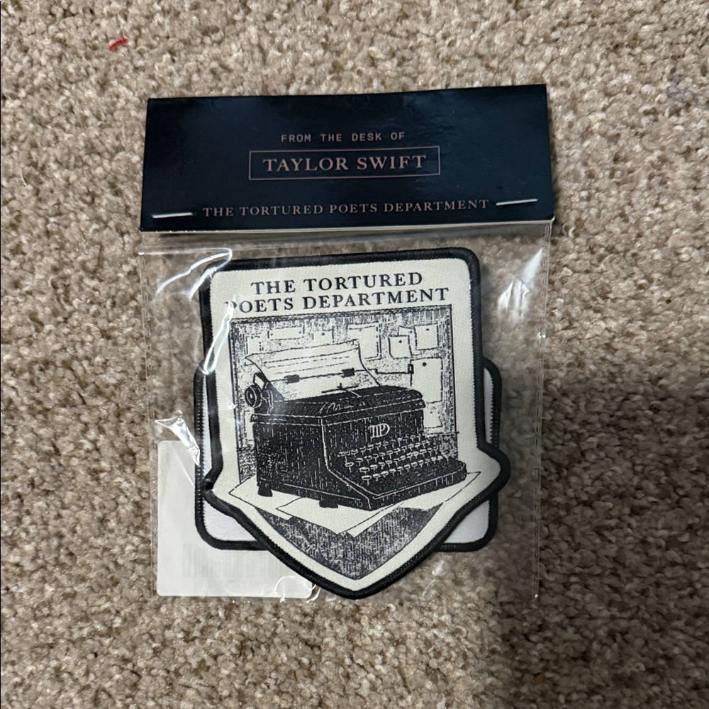 Taylor Swift TTPD Patches in Black and White